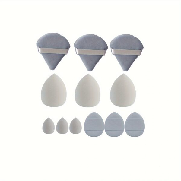 12 PCs Makeup Sponge Dry Wet Use Face Powder - Image 4