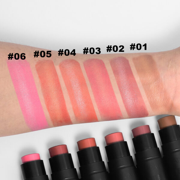 Multi-Color Sandwich Blush Stick Natural Nude Dress Brightening Color Solid Blush Shading Cream - Image 3