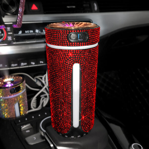 Luxury Diamond Car Humidifier LED Light Car Diffuser Auto Air Purifier Aromatherapy Diffuser Air Freshener Car Accessories For Woman - Image 7