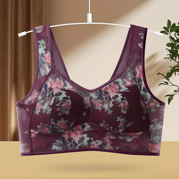 Underwear One-piece Fixed Cup Without Steel Ring Printing Vest Bra - Image 6