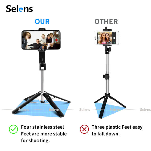 Selfie Stick Bluetooth Remote Phone Holder Tripod Stand For  Universal - Image 9