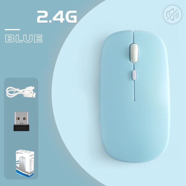 Macaron Color Wireless Bluetooth Mobile Phone Tablet Mouse - Image 3