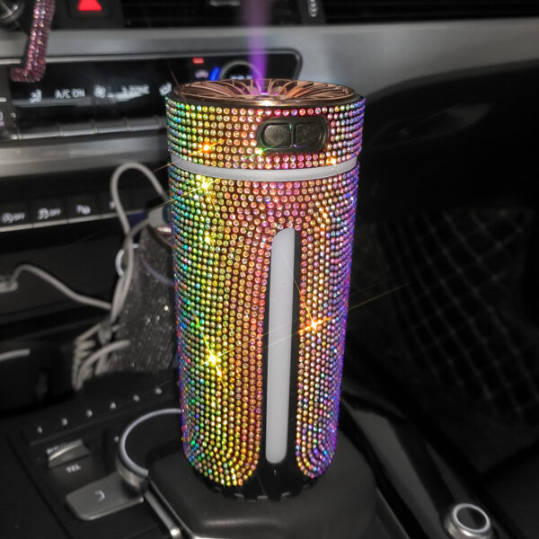 Luxury Diamond Car Humidifier LED Light Car Diffuser Auto Air Purifier Aromatherapy Diffuser Air Freshener Car Accessories For Woman - Image 9