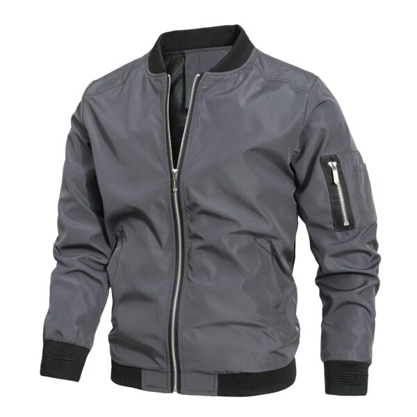 Casual Baseball Jacket Slim Fit - Image 2