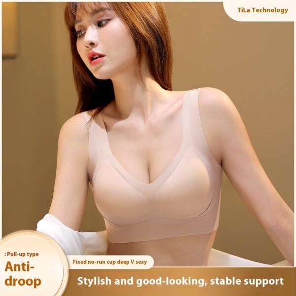 Lifting Seamless Underwear Women's Small Chest Push Up Breast Holding Prevent Accessory Breast Bra Soft Support Anti-sagging Vest Style - Image 8