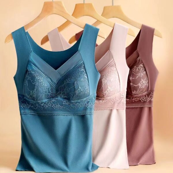 Double-sided Sanded Bra With Chest Pads For Slim Fit And Heating