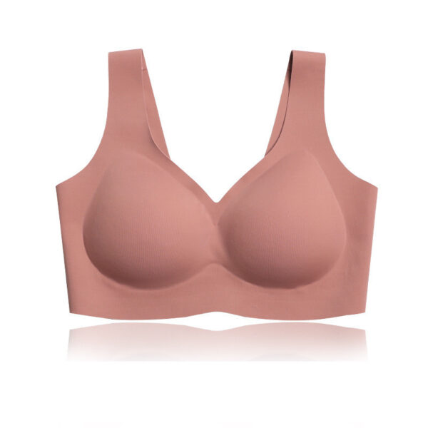 Namijiao New Air Traceless Underwear Women"s Air Rimless Bra Integrated Fixed Cup Sleeping Bra - Image 3