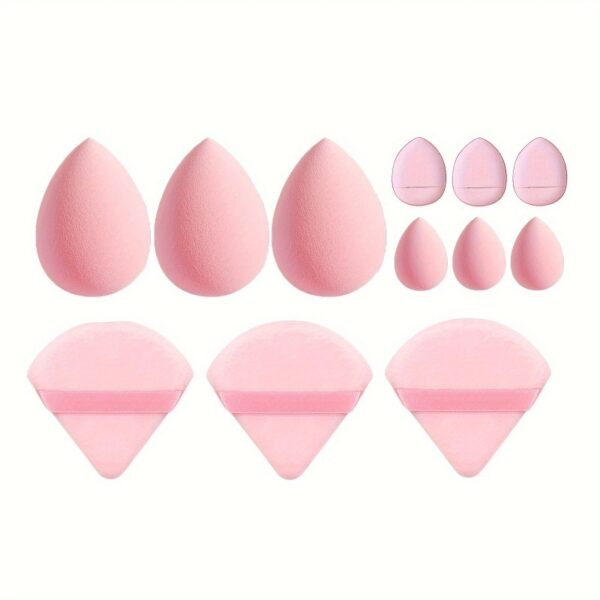 12 PCs Makeup Sponge Dry Wet Use Face Powder - Image 3