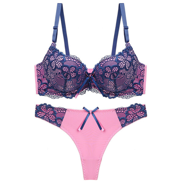 Underwear Push Up Lace Bra Adjustable Bra Set - Image 4