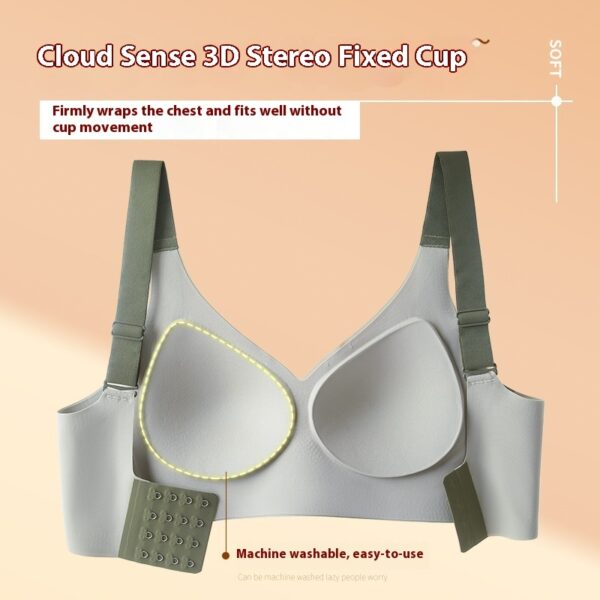 Breast Holding Soft Support Underwear Women's Adjustable Bra - Image 4